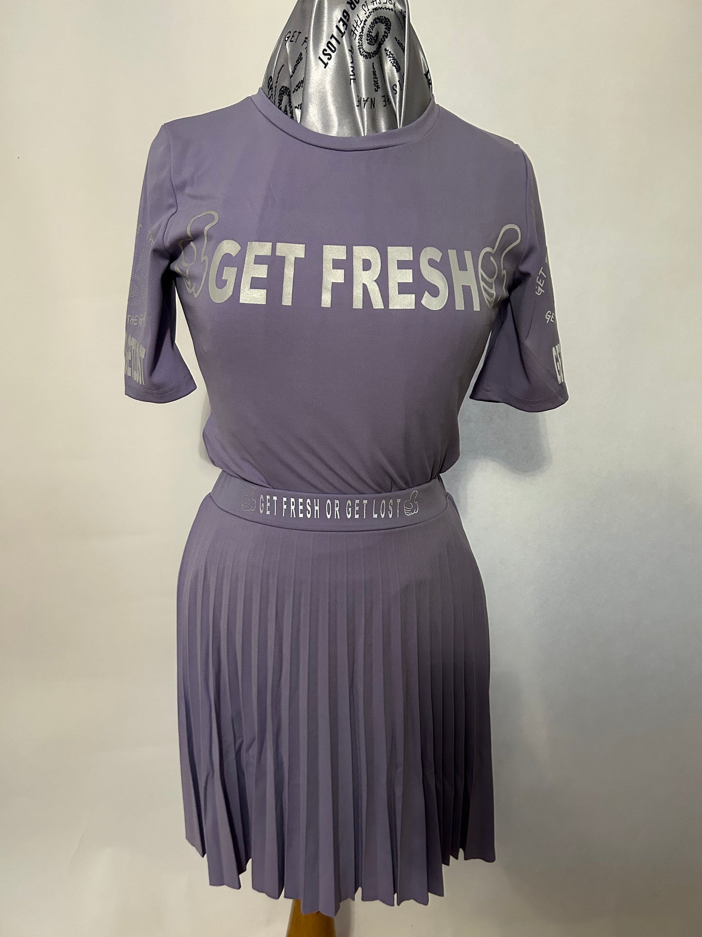 Purple Tennis GET FRESH OR GET LOST Two Piece Reflector