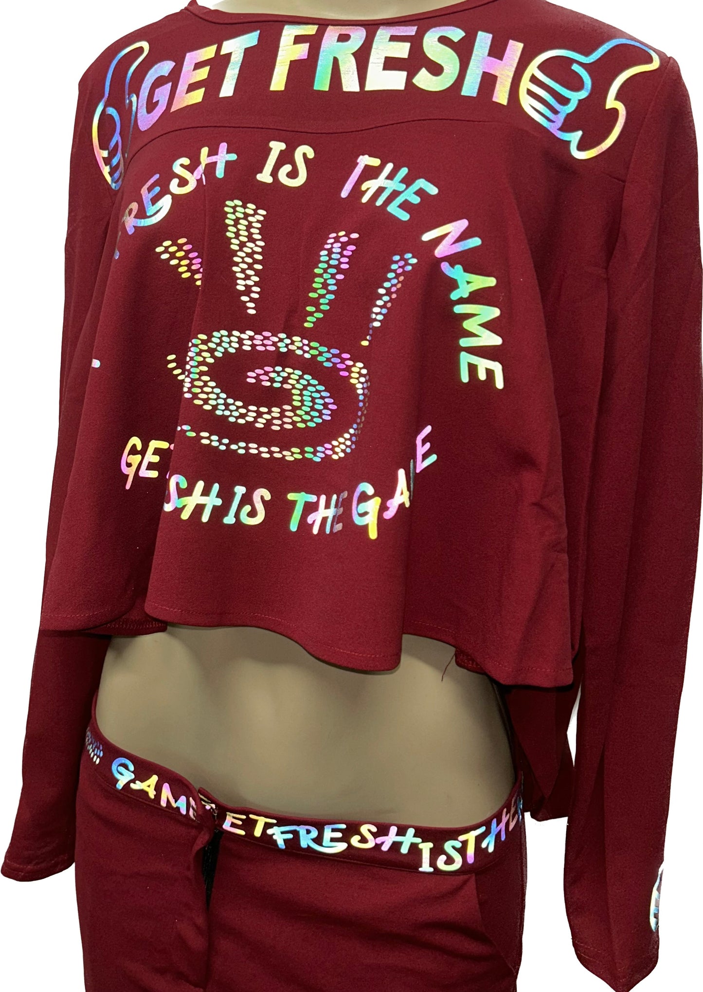 Red GET FRESH OR GET LOST Two Piece Reflector