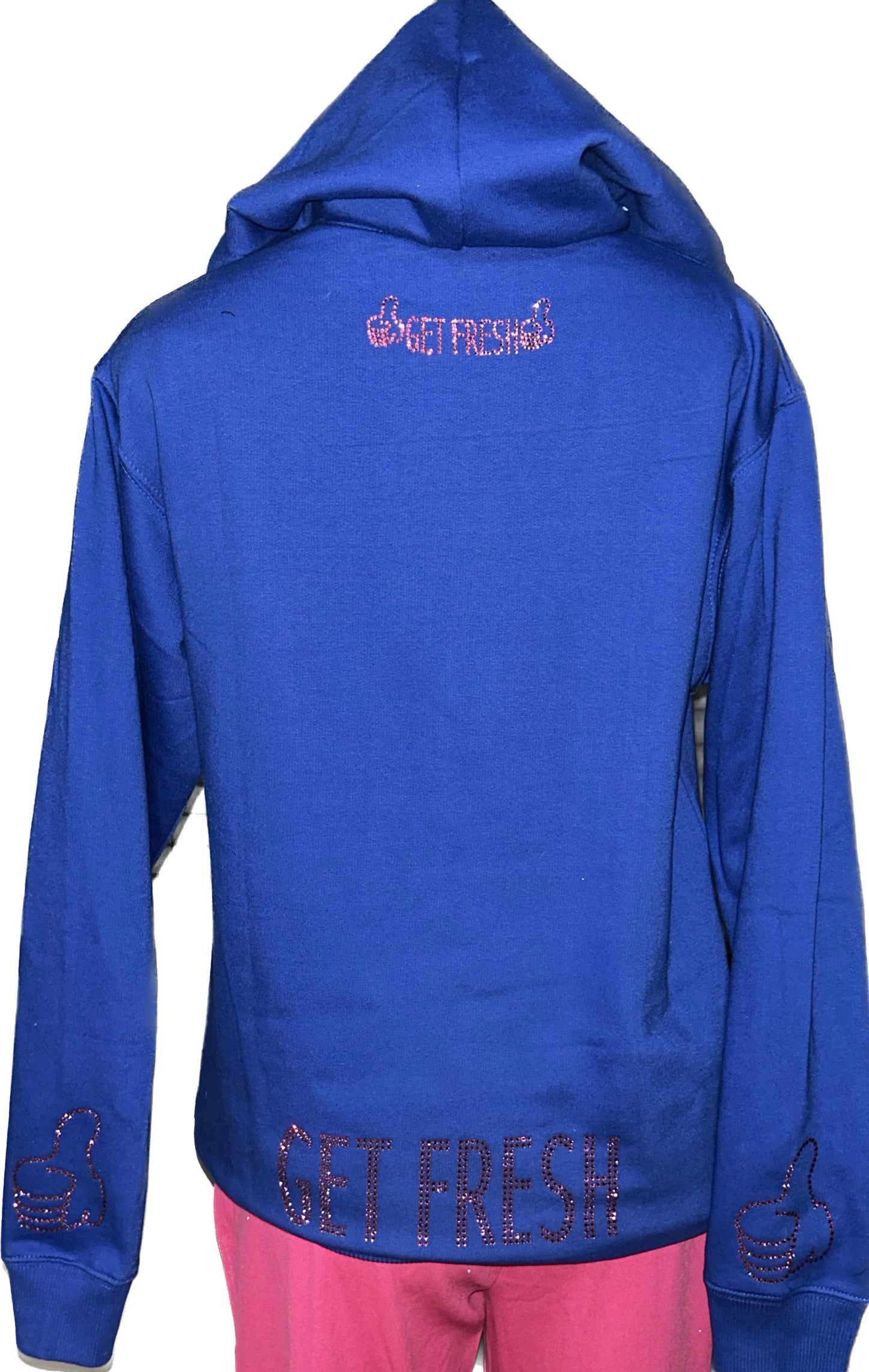 GET FRESH OR GET LOST Blue Sweater Rhinestone One Piece