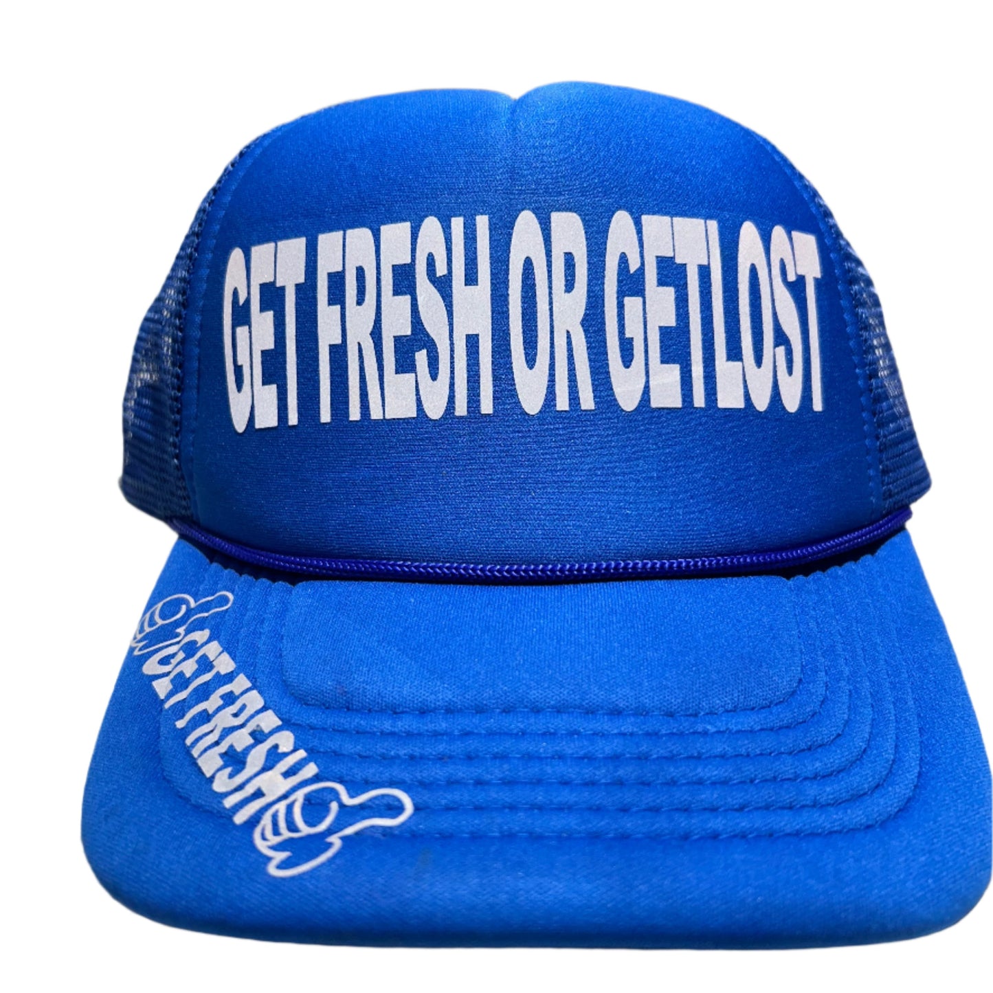 Blue GET FRESH OR GET LOST Hat With Reflector