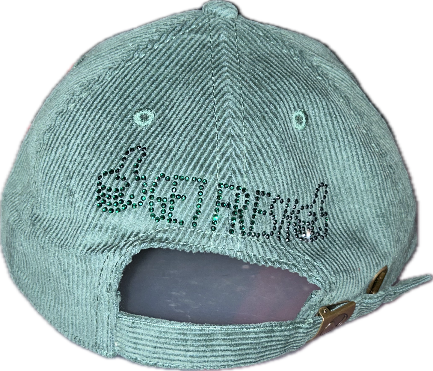 Green & Brown GET FRESH OR GET LOST Dad Hat With Green Rhinestone Embroidery