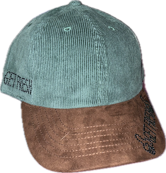 Green And Brown GET FRESH OR GET LOST Dad Hat With Green Rhinestone Embroidery