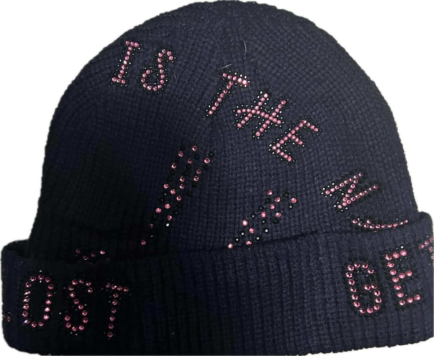 Navy Blue GET FRESH OR GET LOST Hat Rhinestone Embroidery