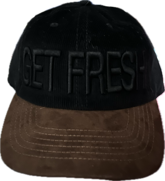 Black & Brown GET FRESH OR GET LOST Dad Hat With Black Letter Embroidery