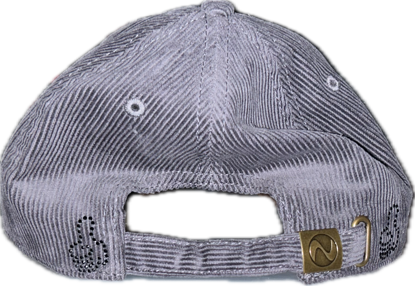 Gray & Brown GET FRESH OR GET LOST Dad Hat With Black Rhinestone Embroidery