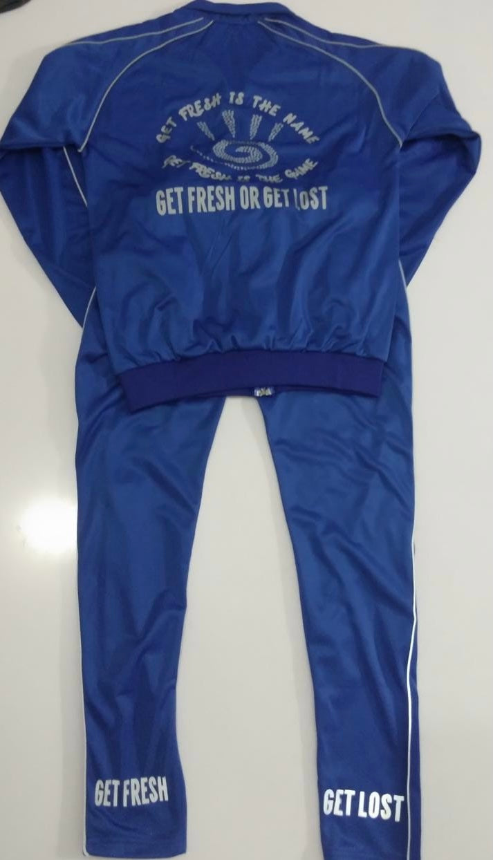Royal Blue GET FRESH OR GET LOST Reflector Tracksuit