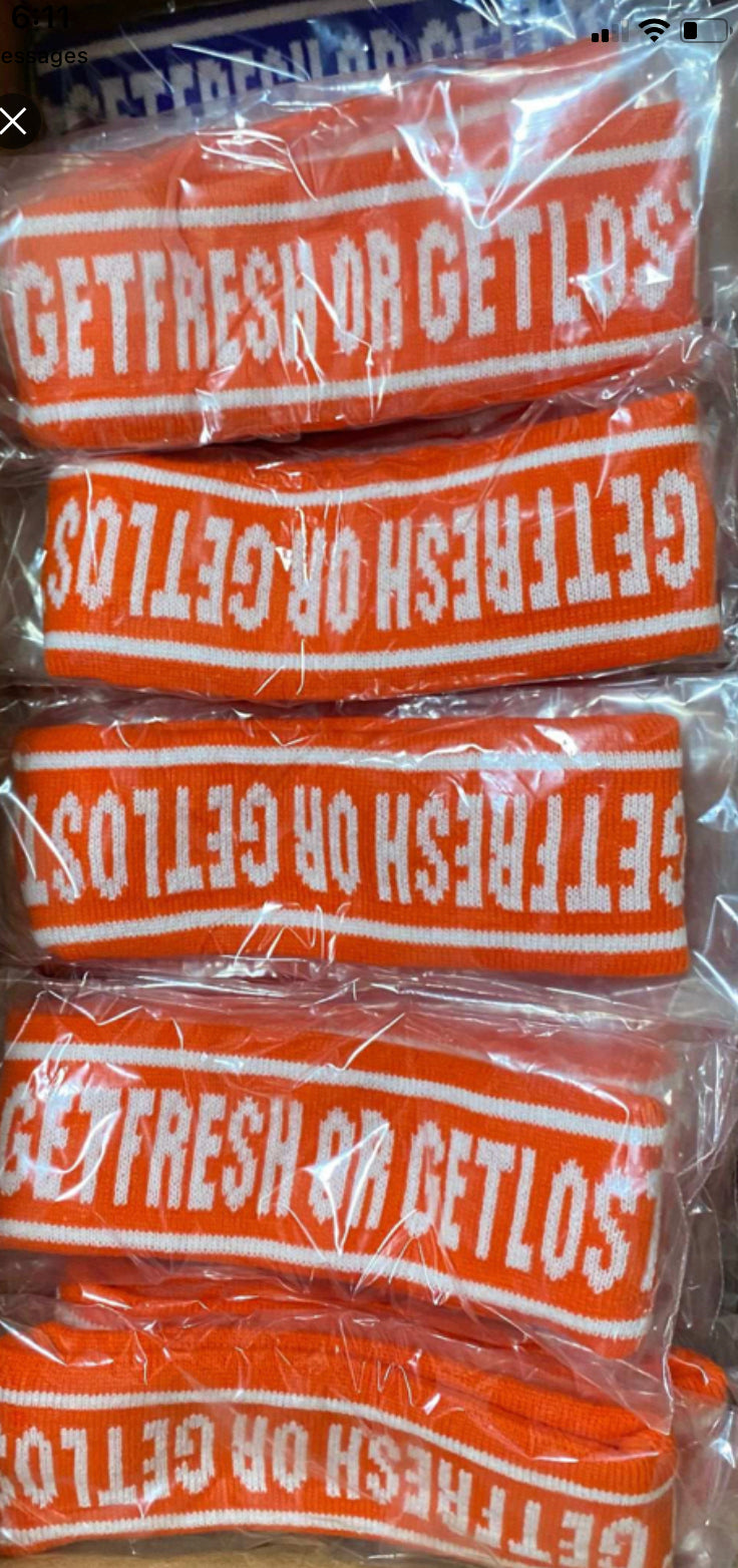 GET FRESH OR GET LOST Orange Headband