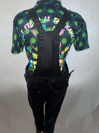 Black GET  FRESH OR GET LOST Jumper With Rhinestone Embroidery