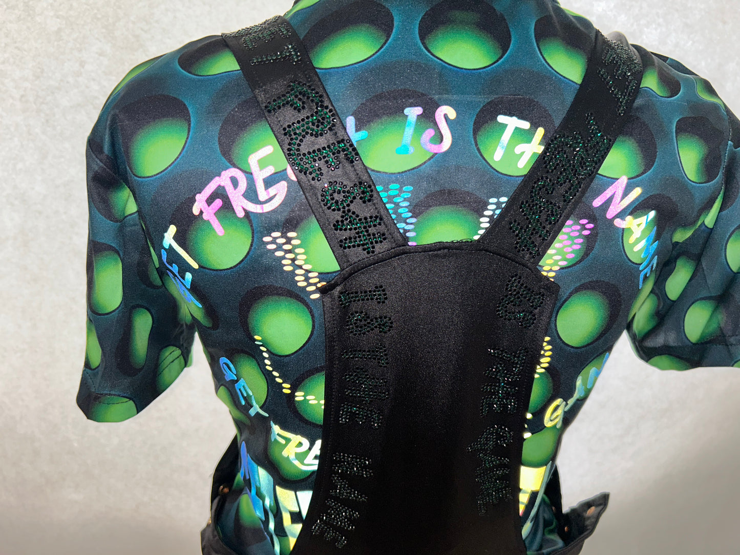 Black GET  FRESH OR GET LOST Jumper With Rhinestone Embroidery