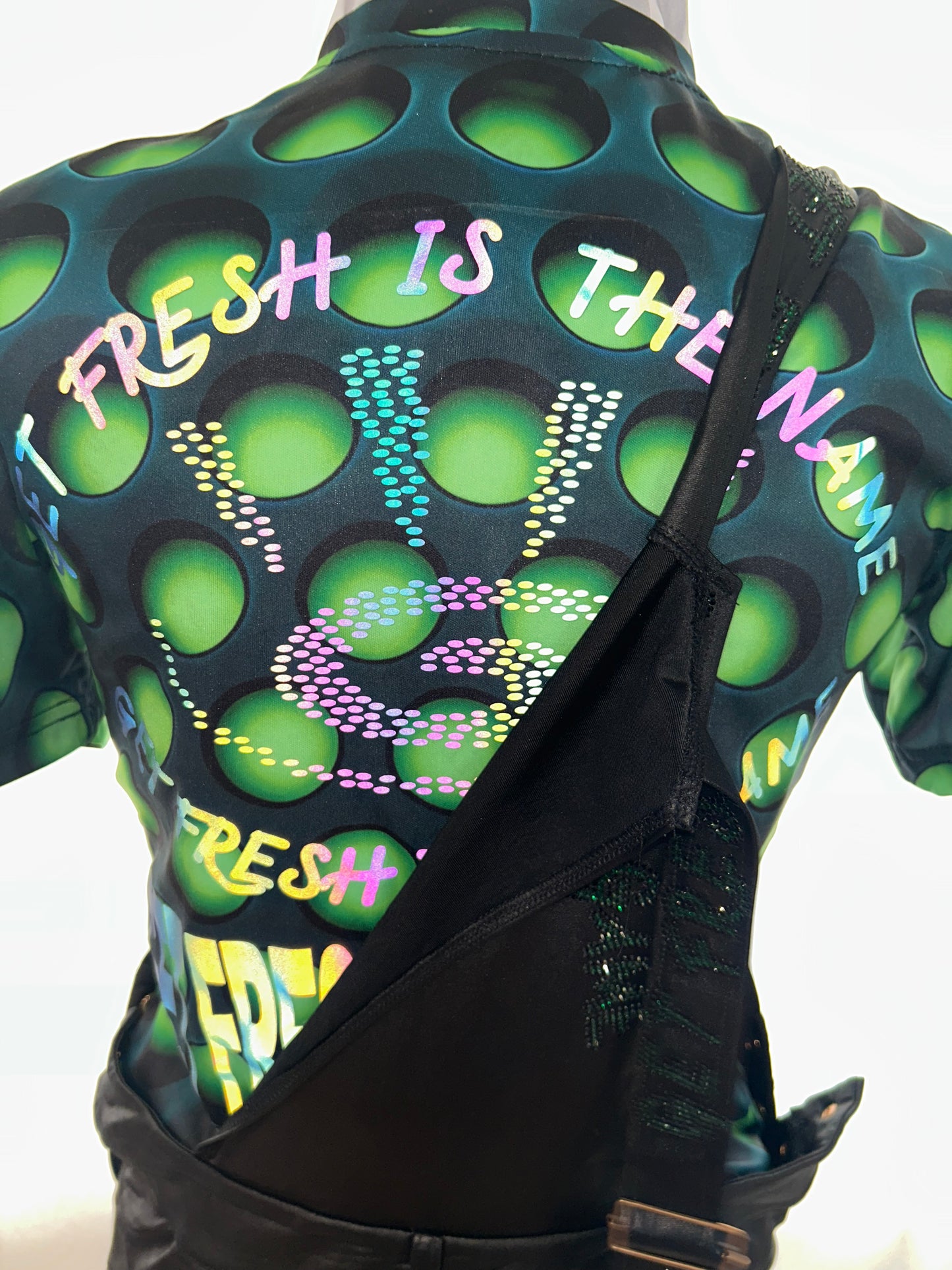 Black GET  FRESH OR GET LOST Jumper With Rhinestone Embroidery