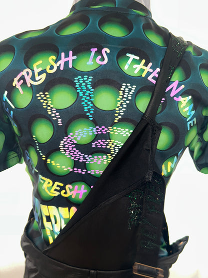 Black GET  FRESH OR GET LOST Jumper With Rhinestone Embroidery