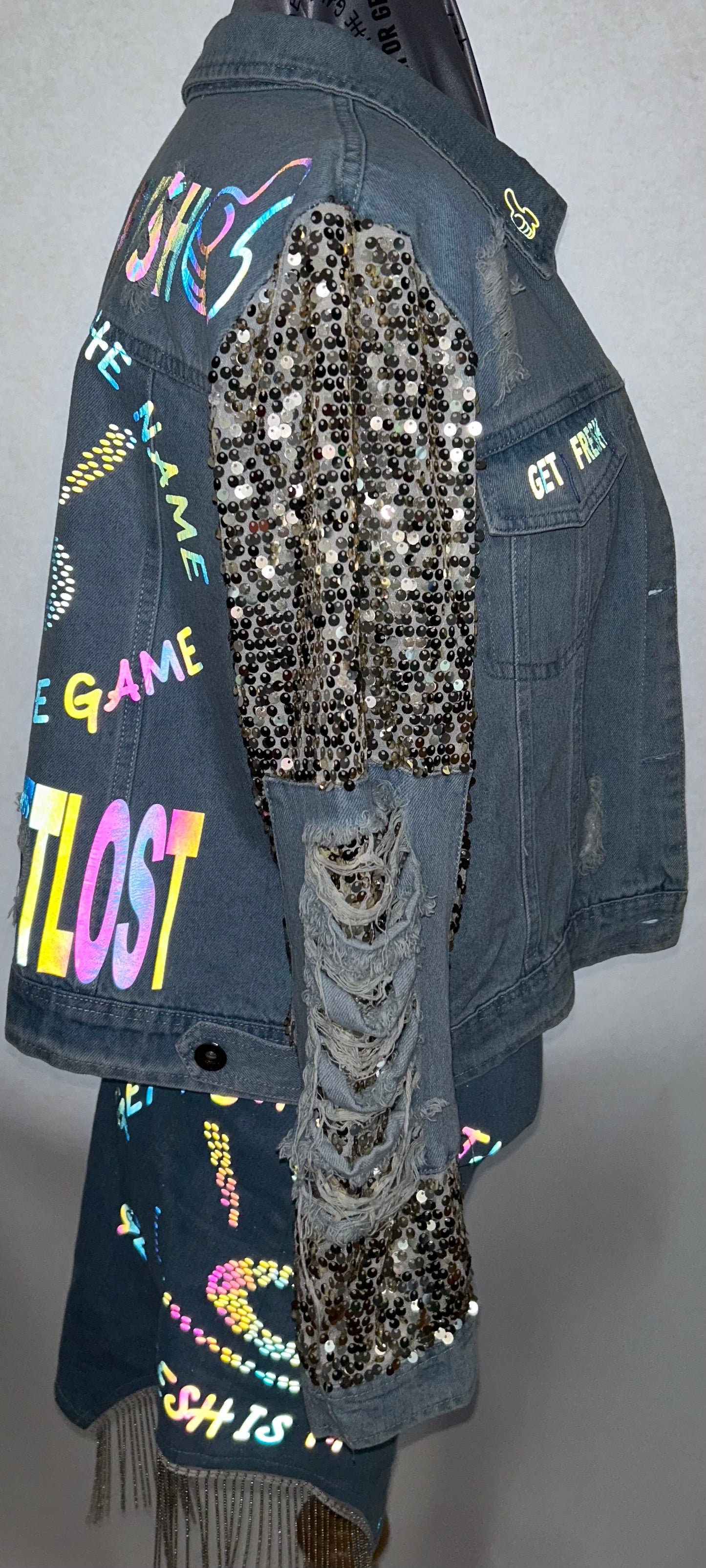 Three Piece GET FRESH OR GET LOST Jean Outfit Reflector