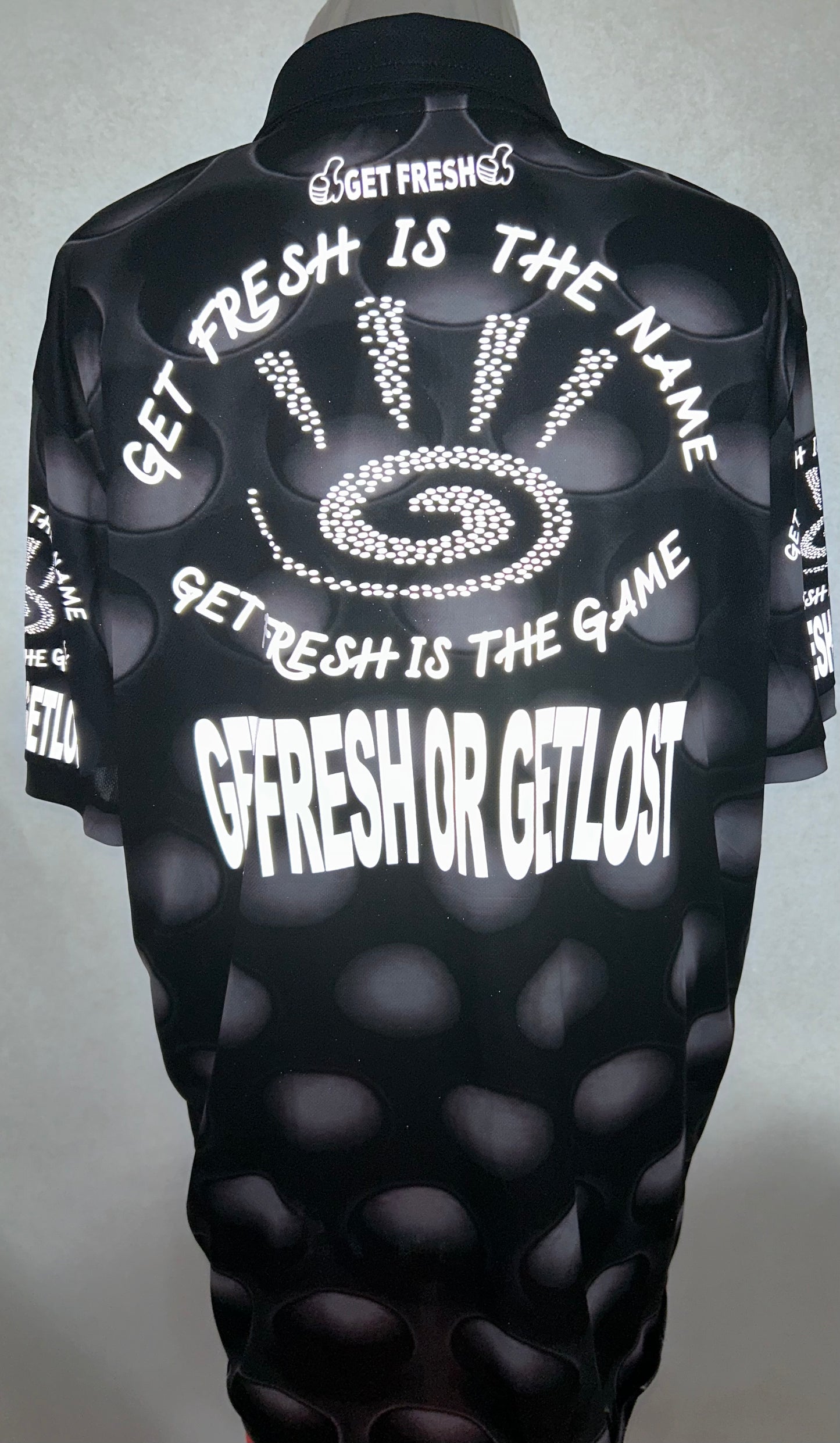 Gray & Black GET FRESH OR GET LOST Two Piece Reflector