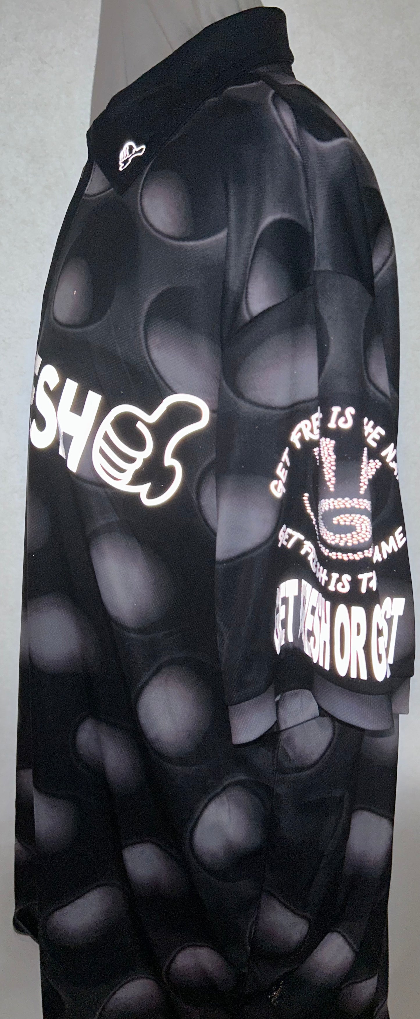 Gray & Black GET FRESH OR GET LOST Two Piece Reflector