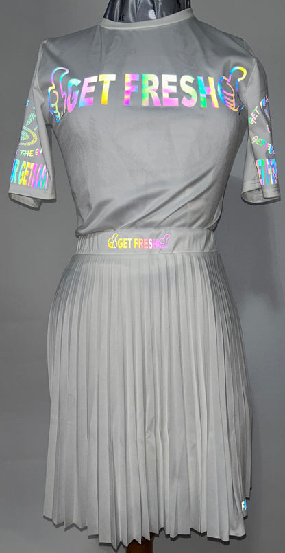 White On White GET FRESH OR GET LOST Two-Piece Reflector