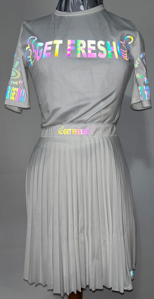White On White GET FRESH OR GET LOST Two-Piece Reflector