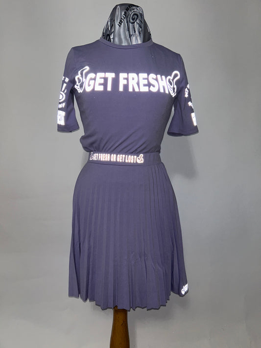 Purple Tennis GET FRESH OR GET LOST Two Piece Reflector