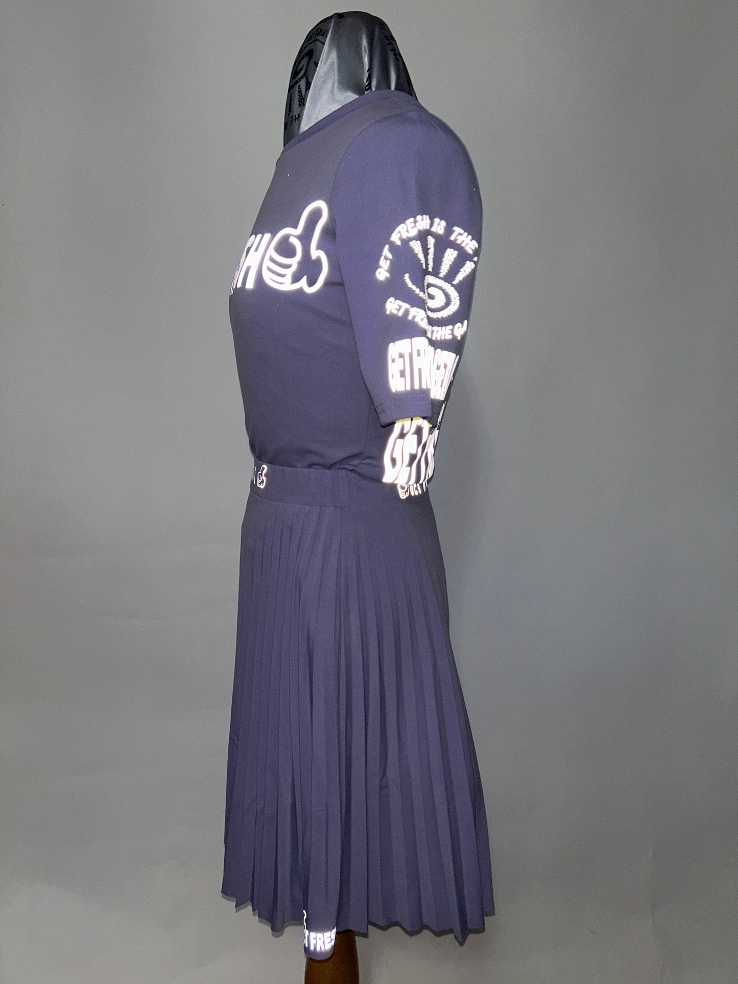 Purple Tennis GET FRESH OR GET LOST Two Piece Reflector