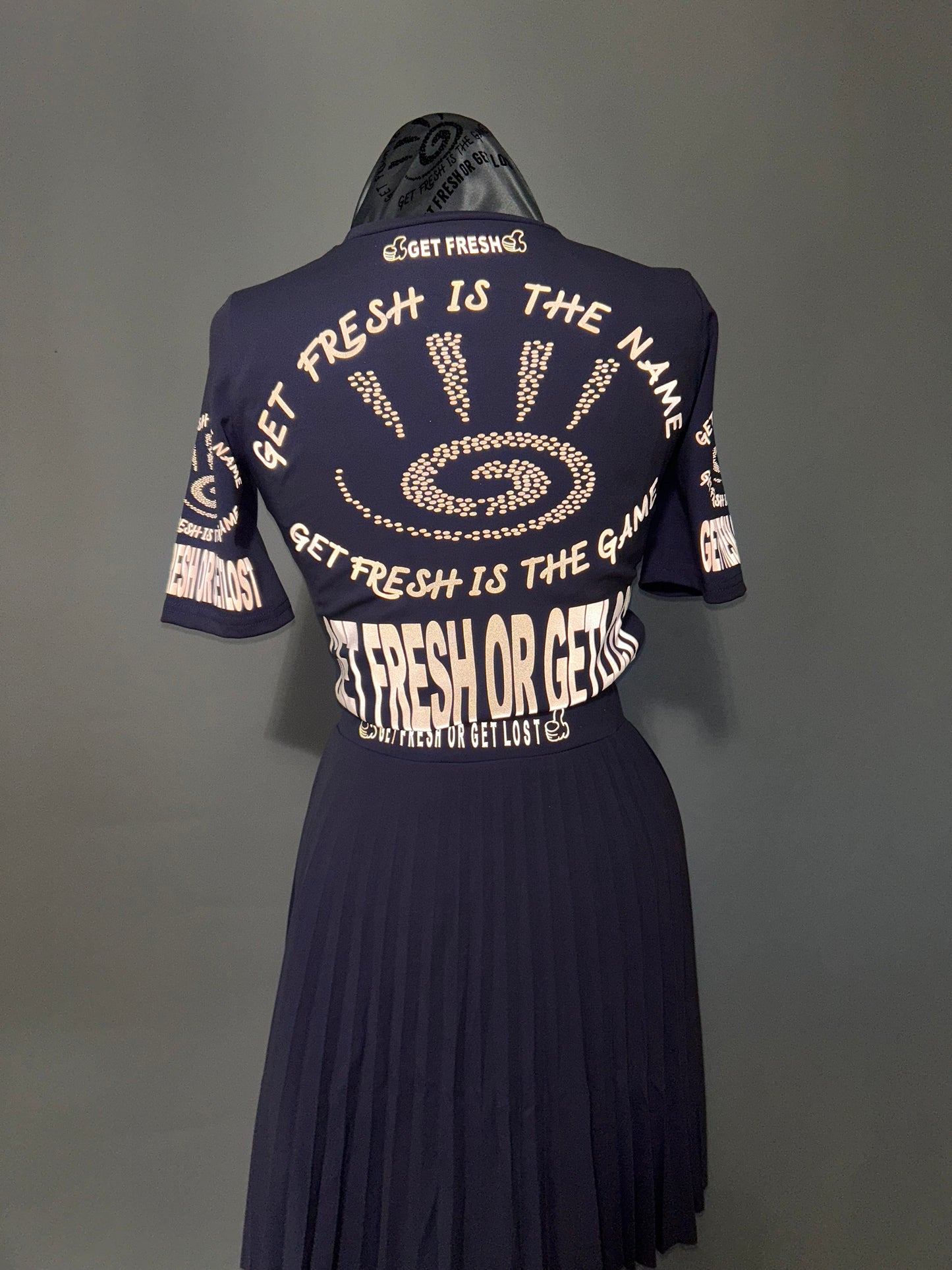 Purple Tennis GET FRESH OR GET LOST Two Piece Reflector