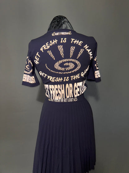 Purple Tennis GET FRESH OR GET LOST Two Piece Reflector