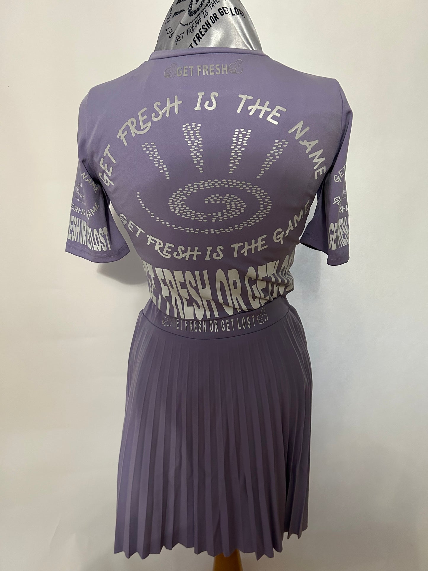 Purple Tennis GET FRESH OR GET LOST Two Piece Reflector