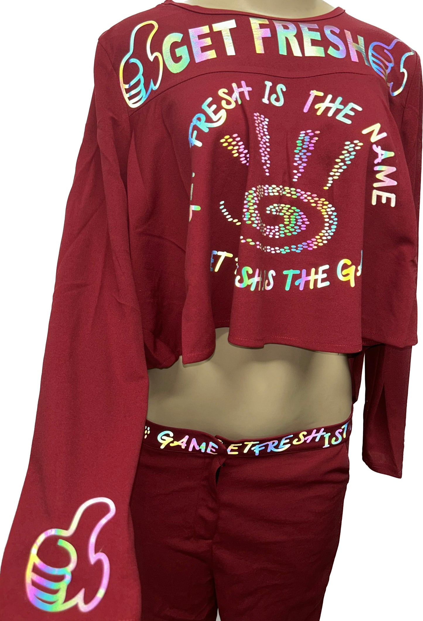 Red GET FRESH OR GET LOST Two Piece Reflector