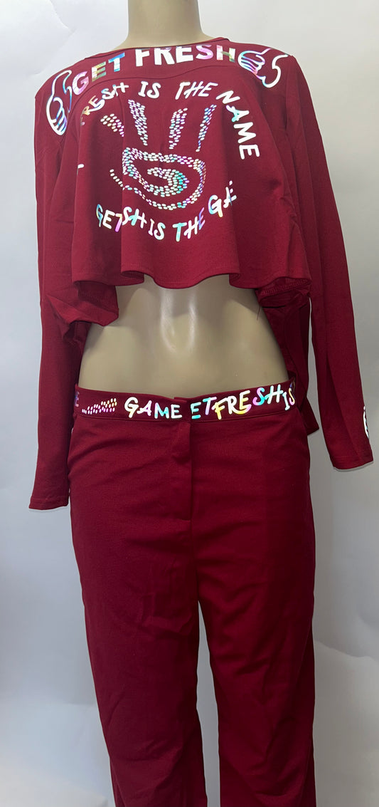 Red GET FRESH OR GET LOST Two Piece Reflector