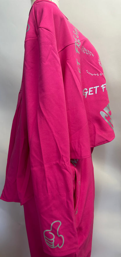 Pink GET FRESH OR GET LOST Two Piece Reflector