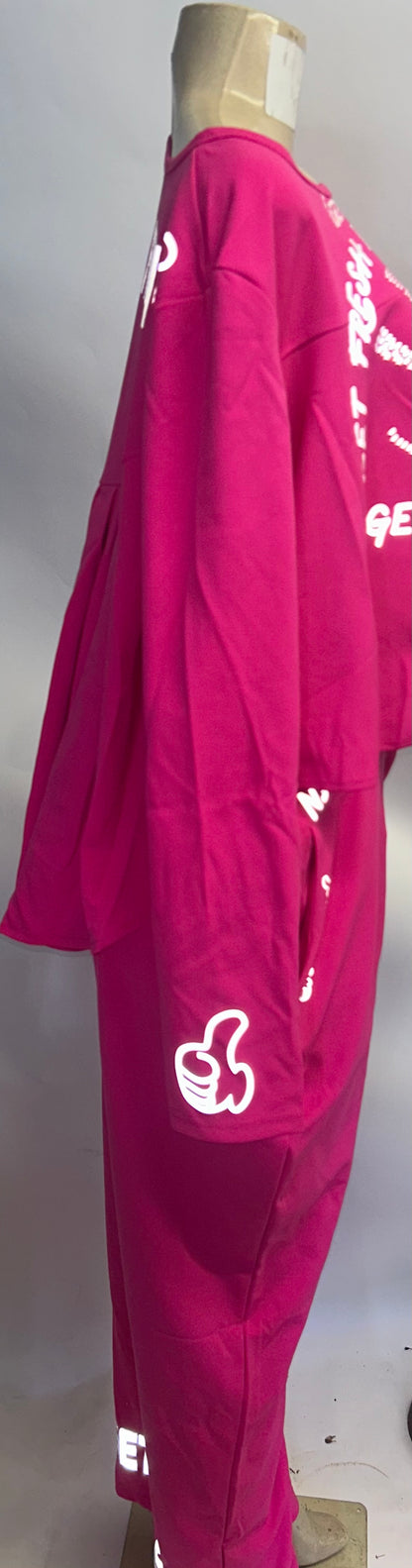Pink GET FRESH OR GET LOST Two Piece Reflector