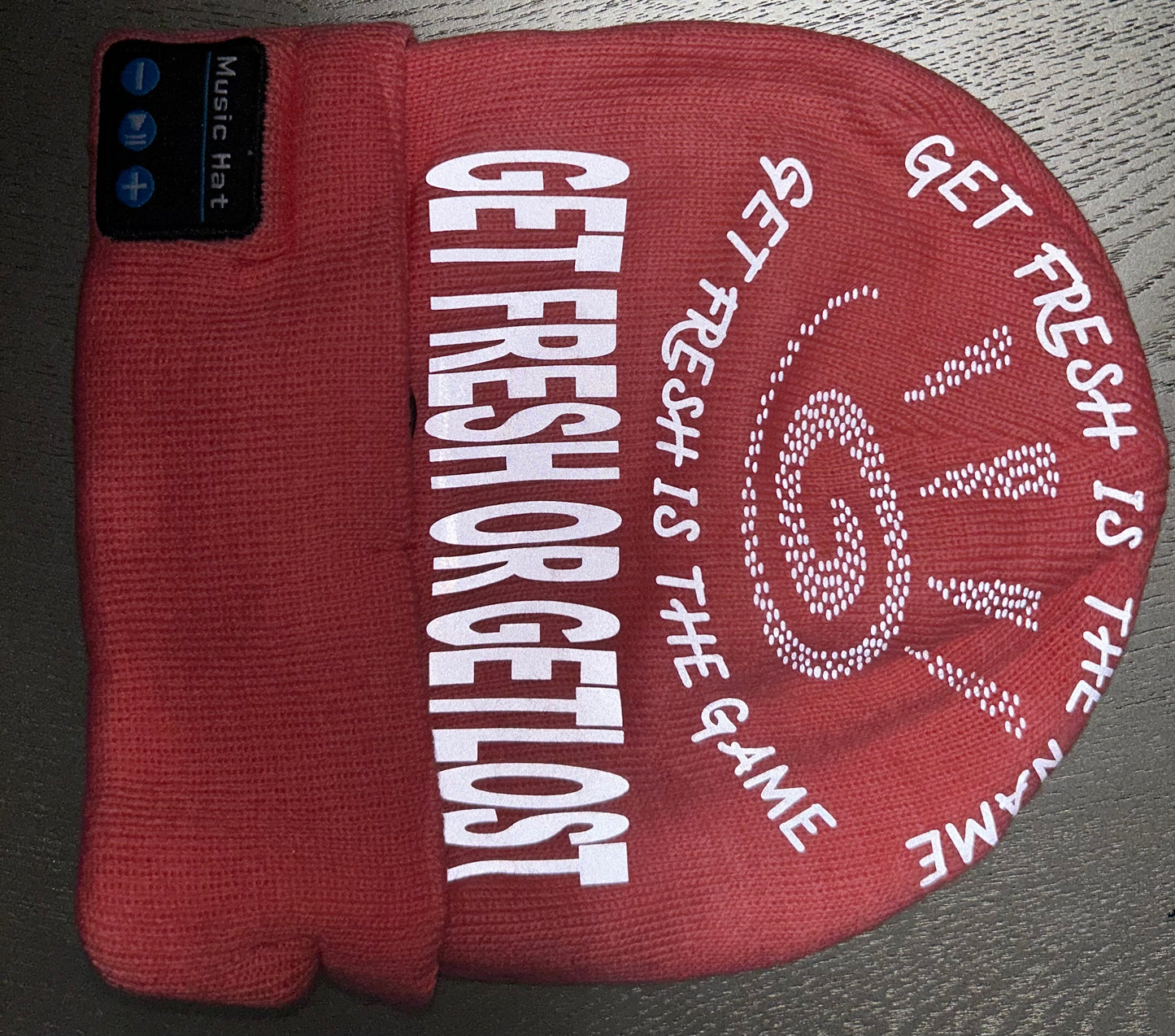 Pink GET FRESH OR GET LOST  Reflector Winter Hat