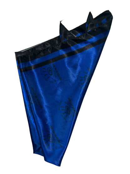 Royal Blue GET FRESH OR GET LOST Scarf With Black Outline