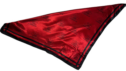 Red GET FRESH OR GET LOST Scarf With Black Outline