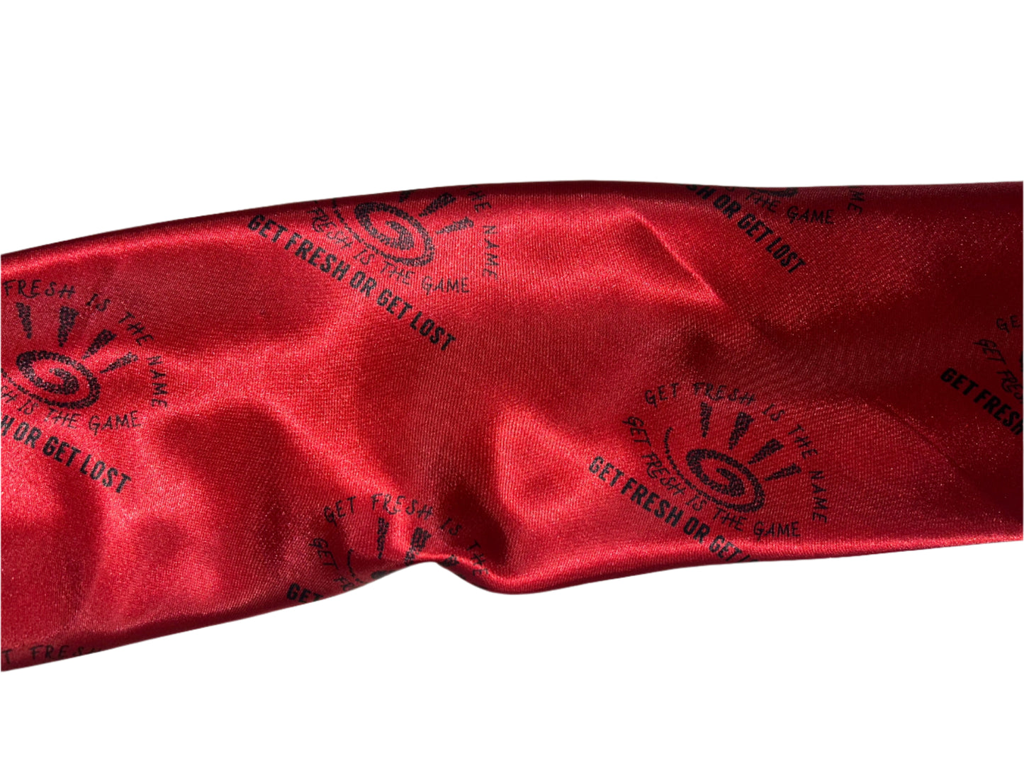 Red GET FRESH OR GET LOST Scarf With Black Outline