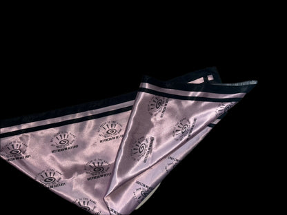 Pink GET FRESH OR GET LOST Scarf With Black Outline