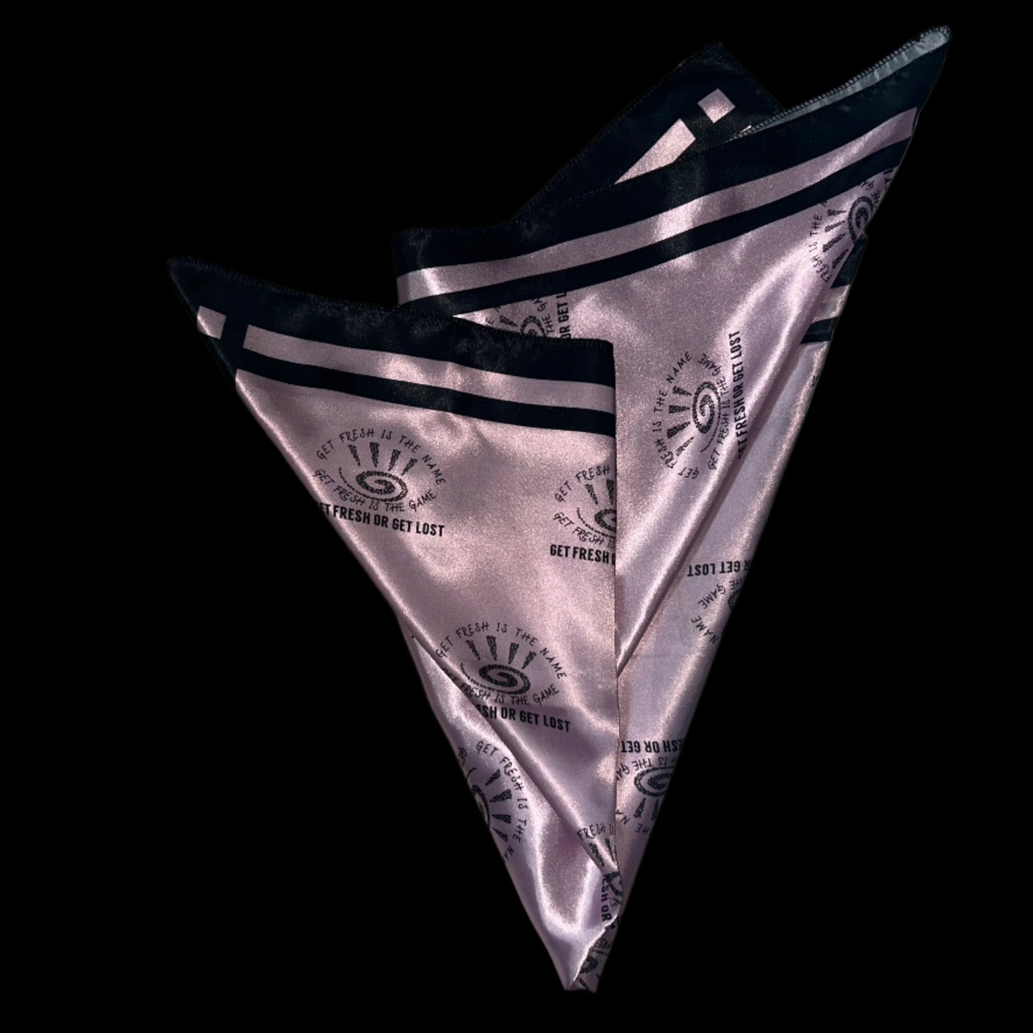 Pink GET FRESH OR GET LOST Scarf With Black Outline