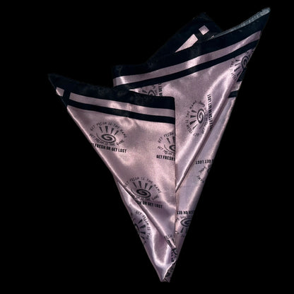 Pink GET FRESH OR GET LOST Scarf With Black Outline