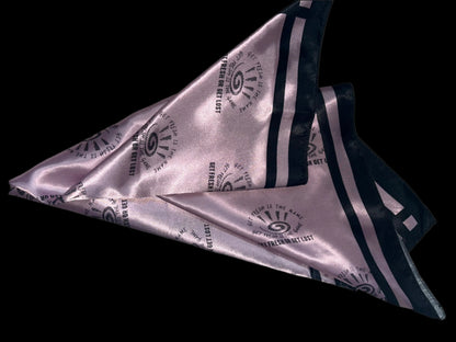 Pink GET FRESH OR GET LOST Scarf With Black Outline