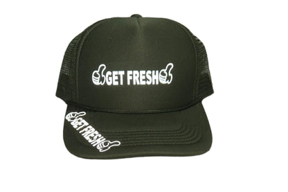 Green GET FRESH OR GET LOST Hat With Reflector