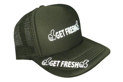 Green GET FRESH OR GET LOST Hat With Reflector