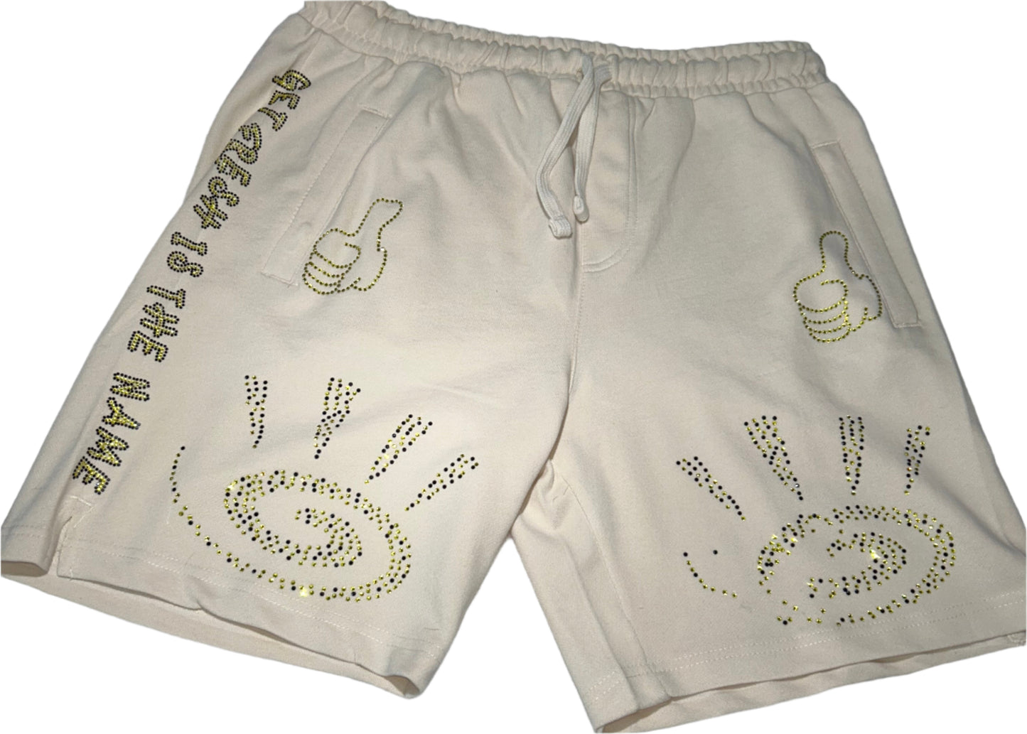 Cream GET FRESH OR GET LOST Shirt & Shorts With