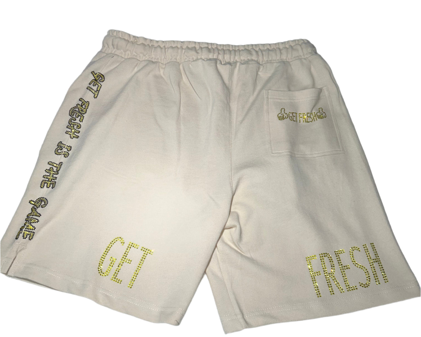 Cream GET FRESH OR GET LOST Shirt & Shorts With