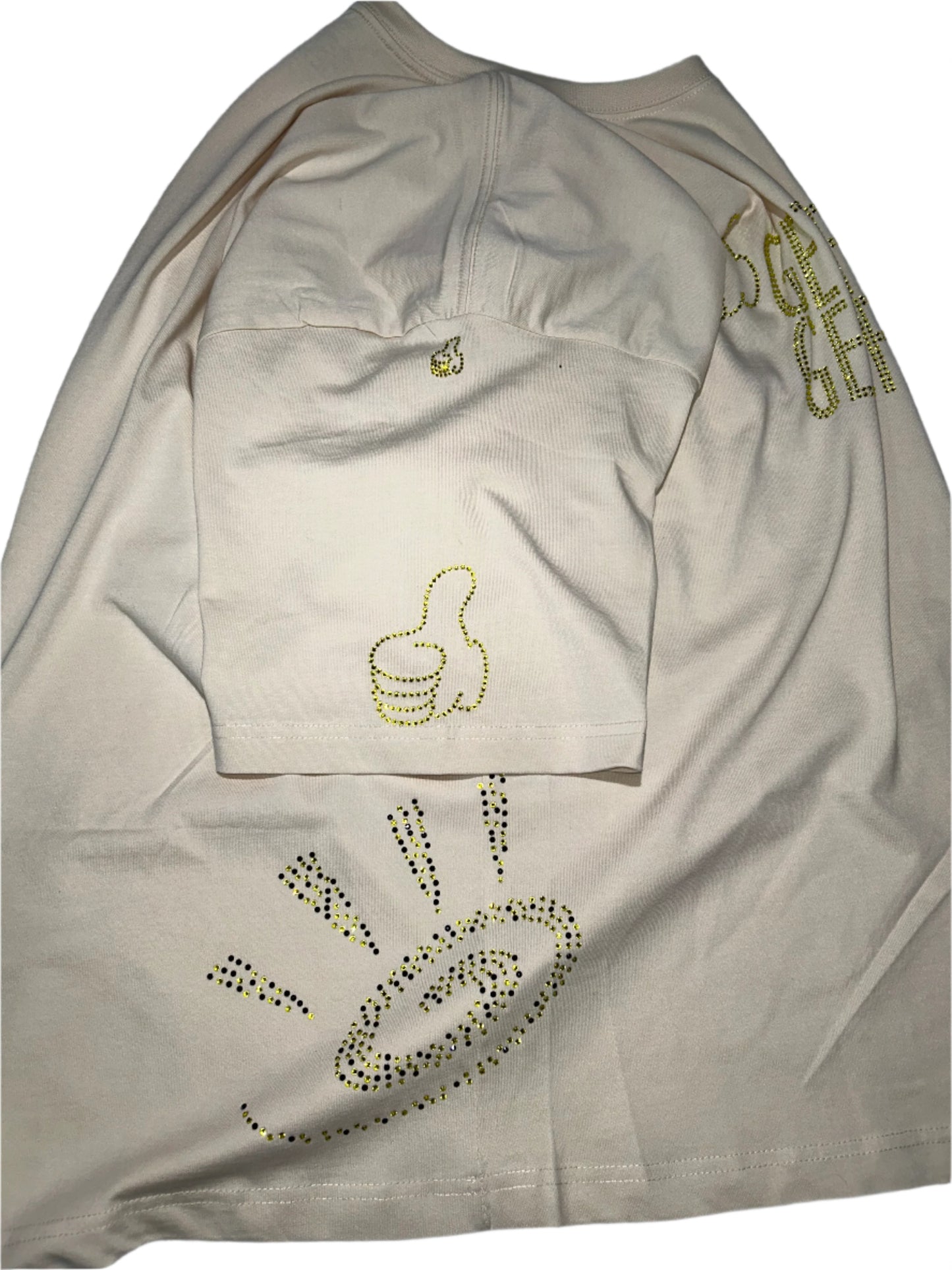 Cream GET FRESH OR GET LOST Shirt & Shorts With