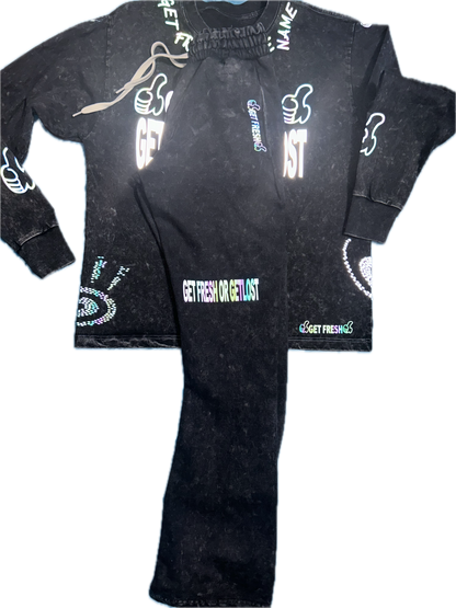 Gray GET FRESH OR GET LOST Two-Piece