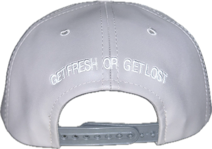 Gray GET FRESH OR GET LOST Leather Hat