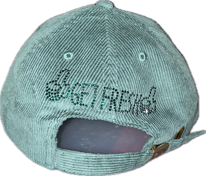 Green & Brown GET FRESH OR GET LOST Dad Hat With Green Rhinestone Embroidery