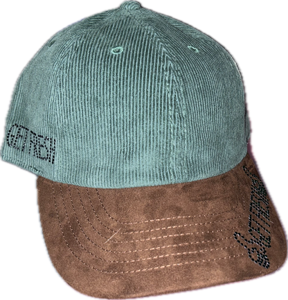 Green & Brown GET FRESH OR GET LOST Dad Hat With Green Rhinestone Embroidery