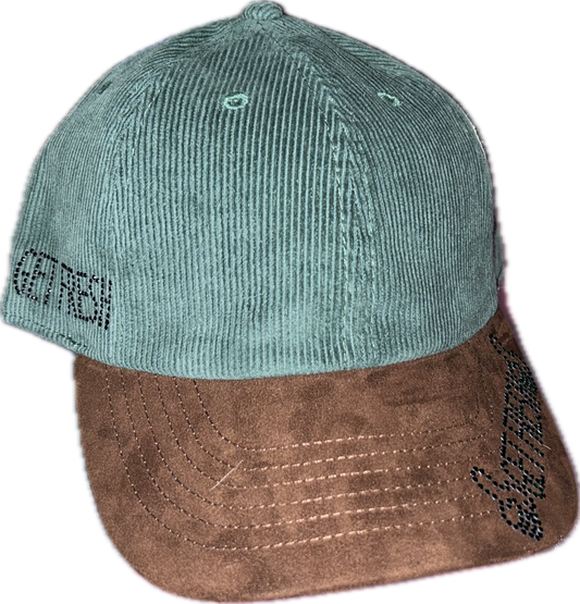 Green & Brown GET FRESH OR GET LOST Dad Hat With Green Rhinestone Embroidery