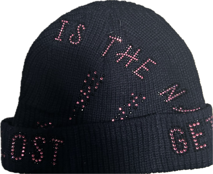 Navy Blue GET FRESH OR GET LOST Hat Rhinestone Embroidery