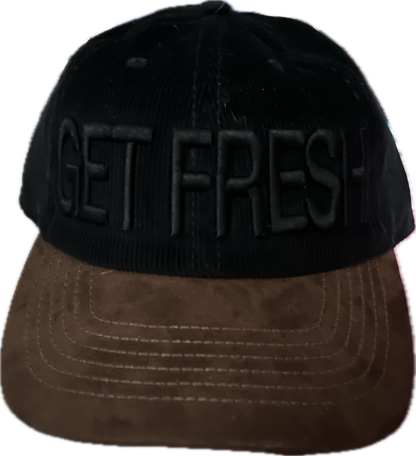Black & Brown GET FRESH OR GET LOST Dad Hat With Black Letter Embroidery