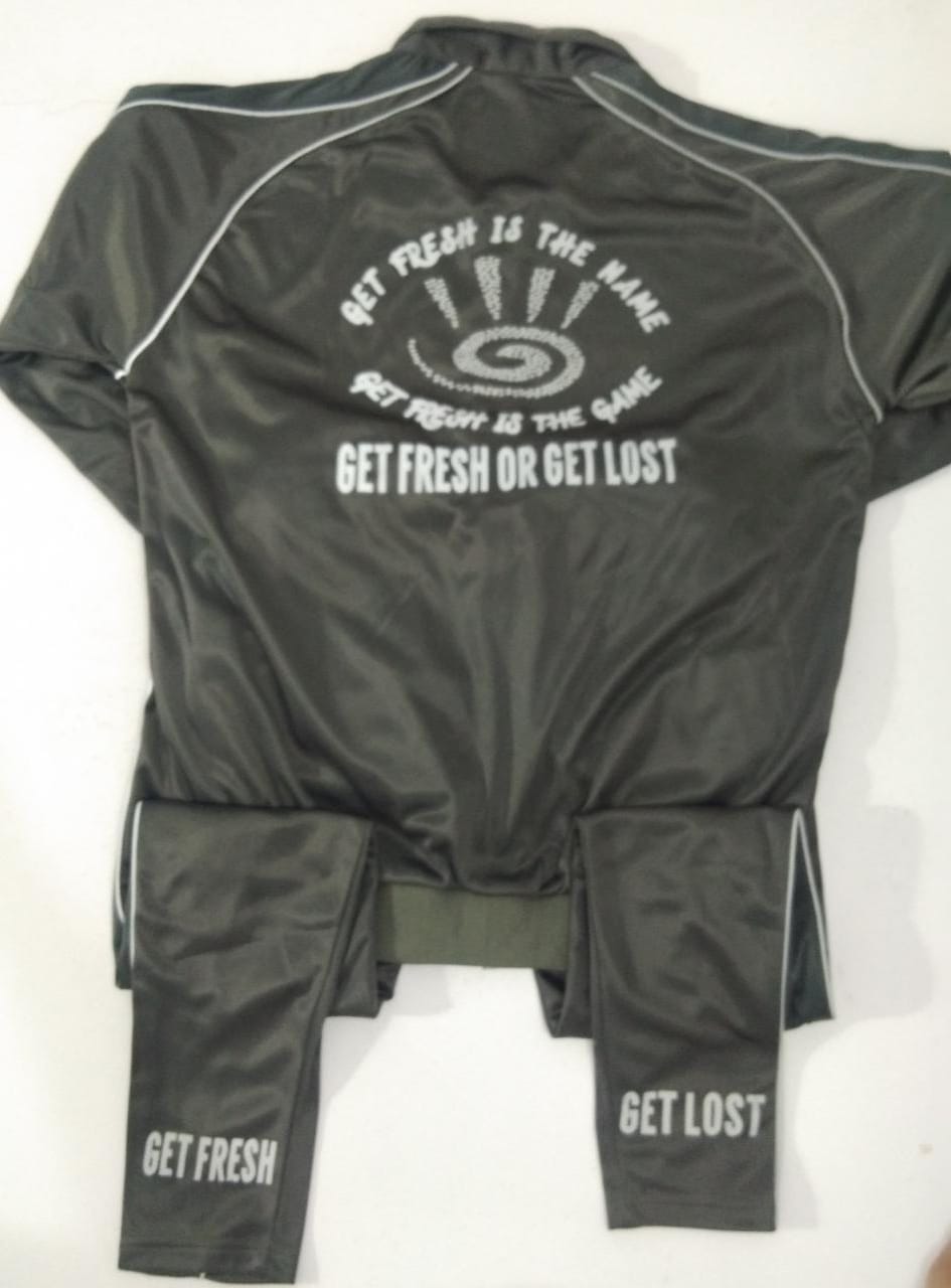 Gray GET FRESH OR GET LOST Reflector Tracksuit